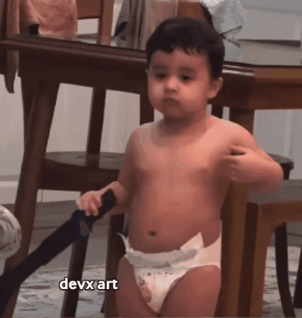 Vacuum Cleaner Child GIF by DevX Art