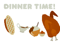 Dinner Thanksgiving Sticker