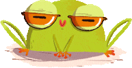 Relax Frog Sticker by Cris