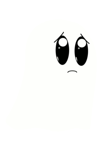 sad ghost Sticker