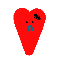 Sad Heart Sticker by María Victoria