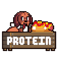 High Protein Fitness Sticker by HotDogs