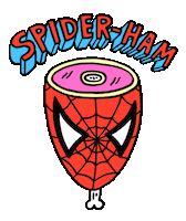 Spider-Man Ham Sticker by Russell Taysom