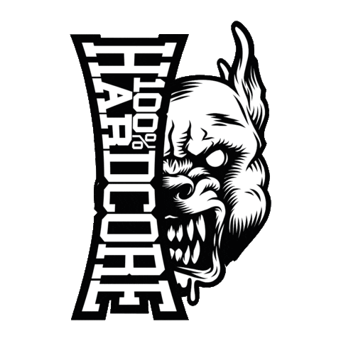 100Hardcore hardcore gabber hakken 100 hardcore Sticker