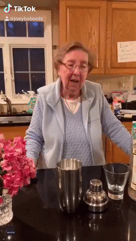 'Give It a Shake, Shake, Shake': Grandmother Shows Off Her Quarantini Recipe