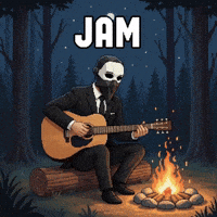 ABCNT fire guitar singing country music GIF