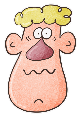 Face Head Sticker by Careless Doodles