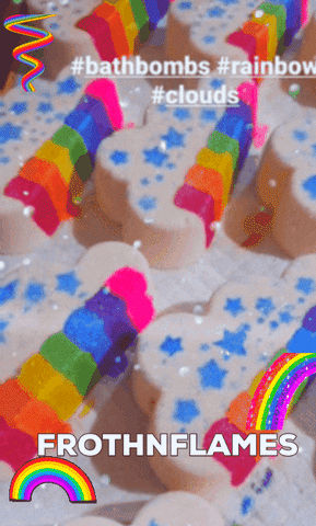 Frothnflames pride glitter clouds handmade GIF