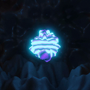 virartz loop neon blob 3dart GIF