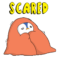 Scared Horror Sticker by Pudgy Penguins
