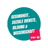 verdigesundheitsozialesnrw gewerkschaft verdi krankenhaus fachbereichc Sticker