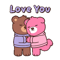 I Love Ya Teddy Bear Sticker by BEARISH