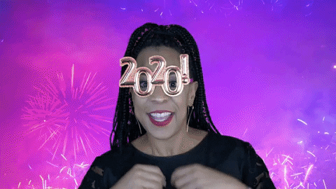 ComedianHollyLogan giphygifmaker 2020 happy new year new year GIF