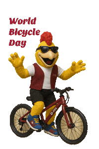 Bicycling D-Lite Sticker by Chicken Delight