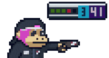 Pixel Art Monkey Sticker by SMOL