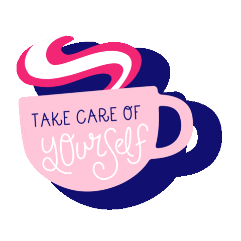 SheIsInspiredCo selfcare self-care take care tea cup Sticker