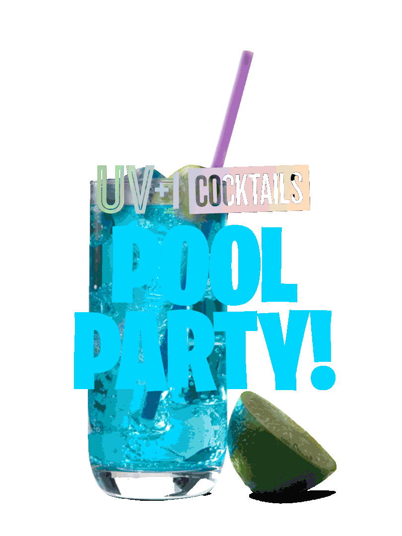 pool party yes Sticker by UV Vodka