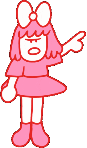 Angry Pink Sticker by Ruppert Tellac