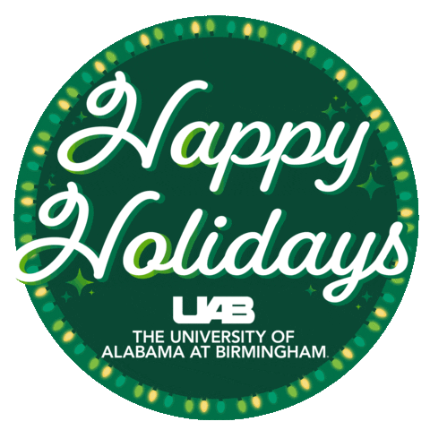 Happy Holiday Sticker by The University of Alabama at Birmingham
