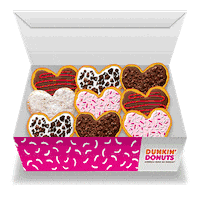 valentines day hearts Sticker by Dunkin’