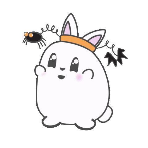 Happy Trick Or Treat Sticker by Rainbow Rabbits