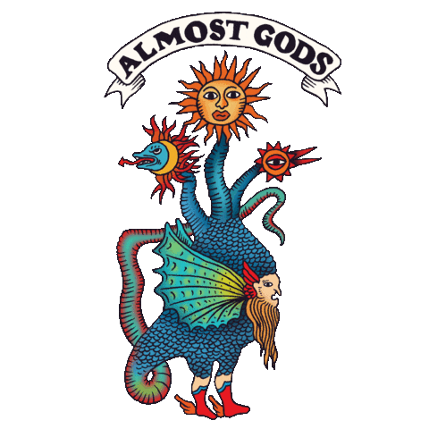 Almostgods giphyupload monster fantasy symbol Sticker
