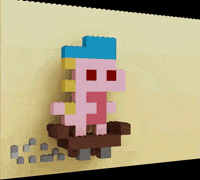 looksrawr rawr dinosaur dino voxel GIF