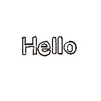 Typography Hello Sticker