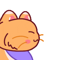 Orange Cat Sticker by shichisōru