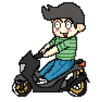 Race 8Bit Sticker by Sukrin