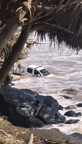 Going, Going, Gone: Beached Truck No Match for Rising Tide