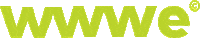 wwweDE logo sticker green neon Sticker