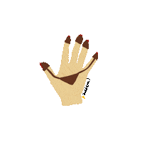 Red Nails Love Sticker