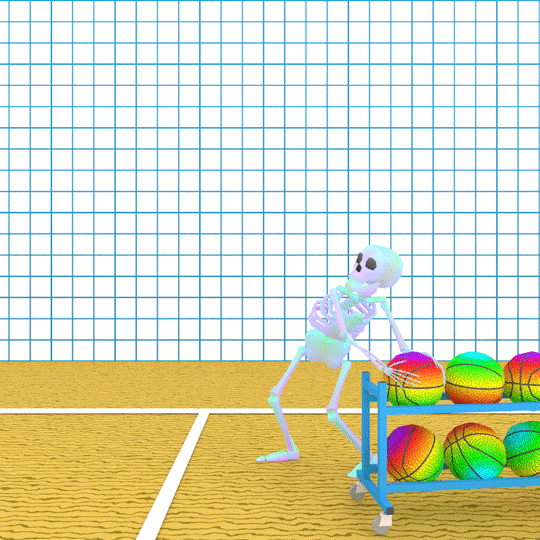 jjjjjohn sports basketball nba skeleton GIF