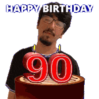 90Th Birthday Sticker