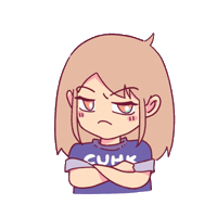 Angry Crossed Arms Sticker by CUHK