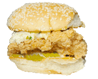 Fried Chicken Burger Sticker by Wish You Were Here Group