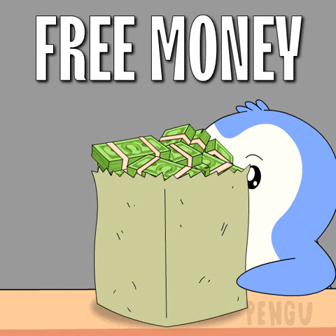 Give Free Money GIF by Pudgy Penguins