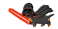 Star Wars Dog Sticker by Stefanie Shank