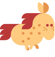 emeli404 running horse Sticker