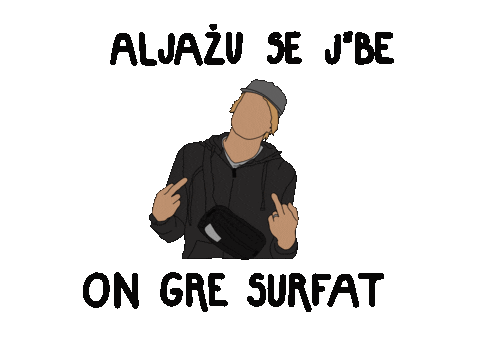 Aljazu Se Jbe On Gre Surfat Sticker
