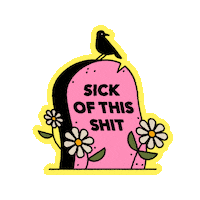 Over It Sickness Sticker