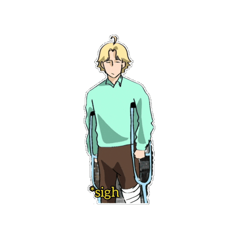 Ogduckdrawsss anime bored waiting sigh Sticker