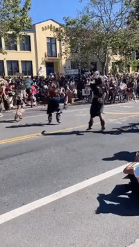 Dancers Perform During Oakland 'Justice for Erik Salgado' Vigil
