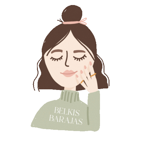 belkisbarajas beauty skincare mask glowing Sticker
