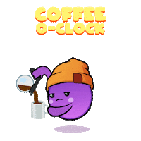 Coffee Time Sticker by The Grapes