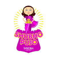 TaneiraSarees diwali dussehra puja pujo Sticker