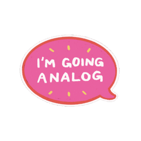 Analog Speechbubble Sticker