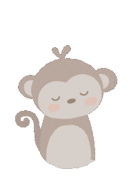 Monkey Rabbit Sticker by Kanva Home and Living