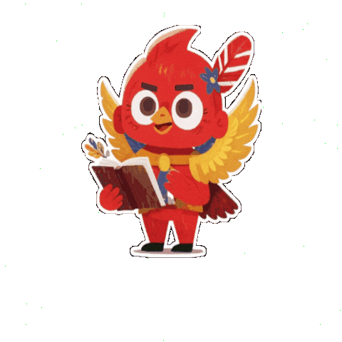 thecardinalvirtue giphygifmaker red bird motivation Sticker
